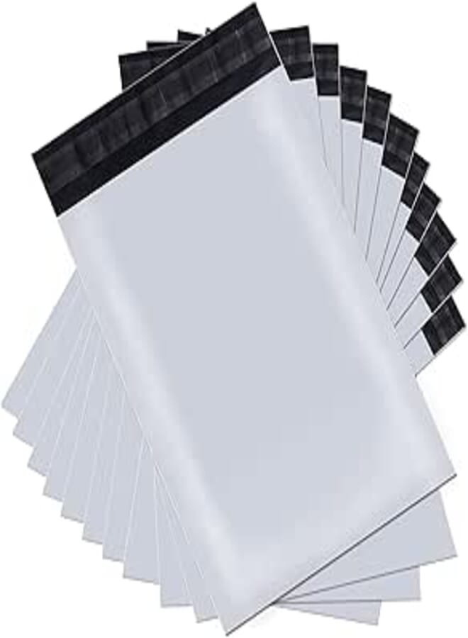 newlng 100pcs Shipping Bags Poly Mailers 9.8x13.7in Mailing bags White Shipping Envelopes Self-sealing Adhesive Waterproof and Tear-Proof Packaging Bags Shipping Bags for Clothing Books Mail